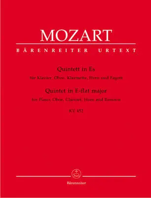 Baerenreiter Verlag - Quintet in E-flat Major K. 452 - Mozart - Piano Quintet - Parts Set