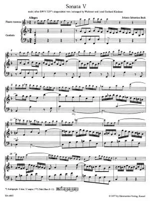 Six Sonatas - Bach - Flute/Piano - Book