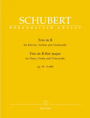 Baerenreiter Verlag - Trio in B-flat Major Op. 99 D 898 - Schubert - Piano Trio - Parts Set