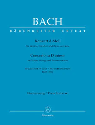 Baerenreiter Verlag - Concerto in D Minor - Bach - Violin/Piano - Book