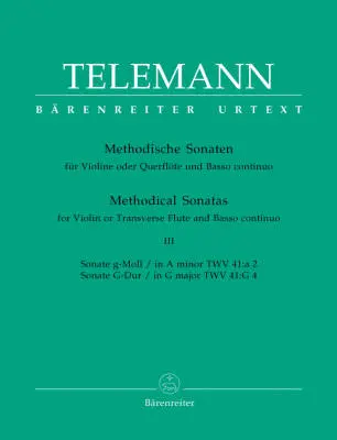 Baerenreiter Verlag - Methodical Sonatas III - Telemann - Violin (Flute)/Piano - Book