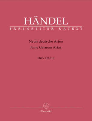 Baerenreiter Verlag - Nine German Arias, HWV 202-210 - Handel - Voice/Violin/Piano
