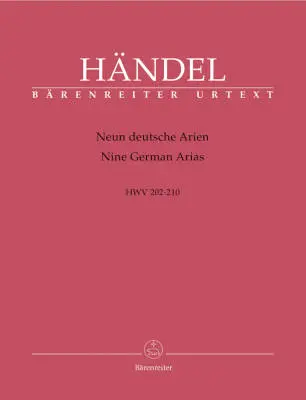 Baerenreiter Verlag - Nine German Arias, HWV 202-210 - Handel - Voice/Violin/Piano