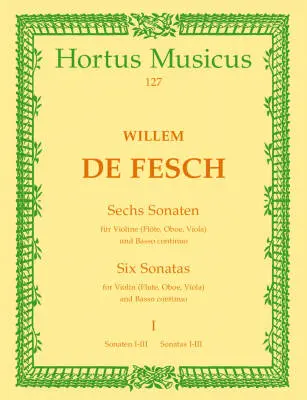 Baerenreiter Verlag - Six Sonatas - Fesch - Violin/Piano - Book