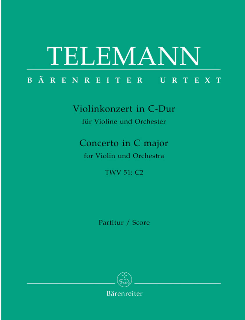 Concerto in D Major TWV 51:D10 - Telemann - Violin/Viola/Piano - Score