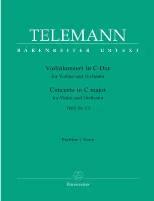 Baerenreiter Verlag - Concerto in D Major TWV 51:D10 - Telemann - Violin/Viola/Piano - Score