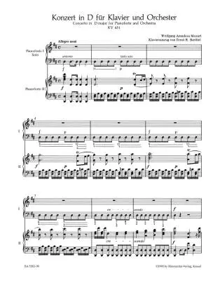 Concerto No. 16 in D Major K. 451 - Mozart - 2P4H - Book