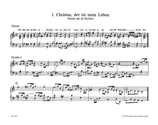 Seven Chorale Partitas - Pachelbel - Performance Score, Anthology - Organ