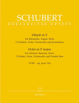 Baerenreiter Verlag - Octet in F major D. 803, Op. Post. 166 - Schubert - Parts Set