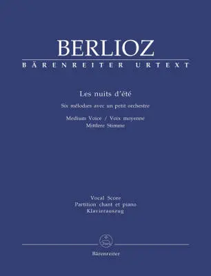 Baerenreiter Verlag - Les Nuits dEte Op. 7 Holoman 81b - Berlioz - Medium Voice - Vocal Score