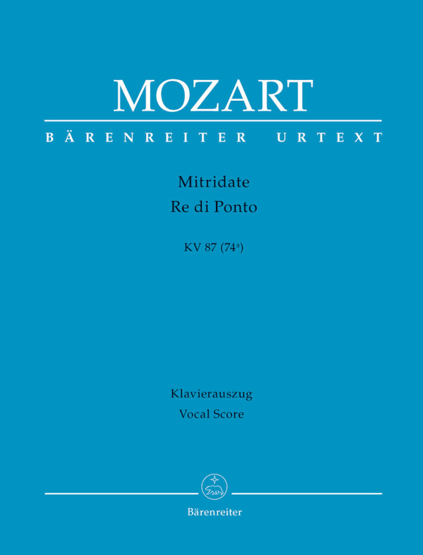Mitridate, Re Di Ponto K. 87 (74a) - Mozart - Vocal Score, Urtext Edition