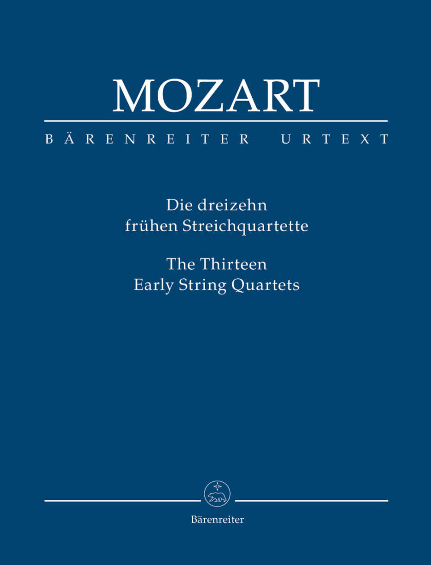 The Thirteen Early String Quartets - Mozart - Study Score, Urtext Edition, Anthology - String Quartet