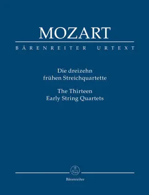 Baerenreiter Verlag - The Thirteen Early String Quartets - Mozart - Study Score, Urtext Edition, Anthology - String Quartet