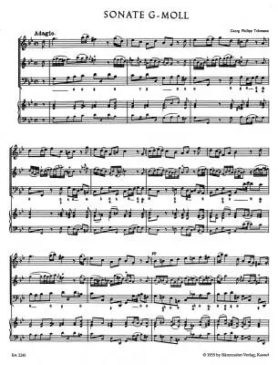 Methodical Sonatas for Violin (Flute) and Bc - Telemann - Performance Score, Set of Parts, Anthology, Urtext Edition
