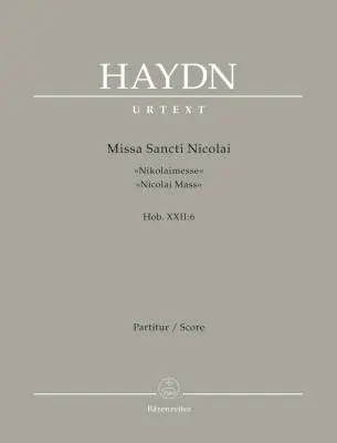 Baerenreiter Verlag - Missa Sancti Nicolai Hob. XXII:6 Nicolai Mass - Haydn - Score, Urtext Edition