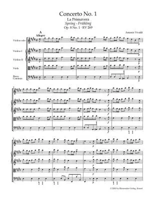 The Four Seasons - Vivaldi - Study Score, Urtext Edition - Violin, Viola, Basso Continuo
