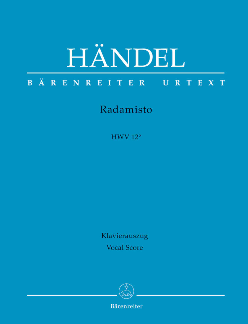 Radamisto HWV 12b - Handel - Vocal Score, Urtext Edition - Vocal, Orchestra