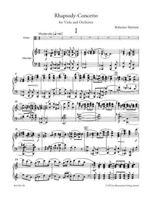Rhapsody-Concerto (1952) - Martinu - Violia/Piano - Book