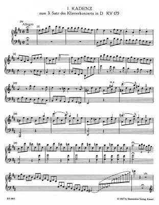 Cadenzas, Lead-ins and Ornaments to the Piano Concertos - Mozart/Badura-Skoda - Piano - Book