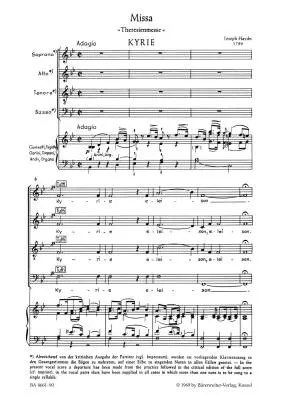 Missa in B-flat Major Hob.XXII:12 \'\'Theresa Mass\'\' - Haydn - Vocal Score, Urtext Edition - Soloists, Choir, Orchestra