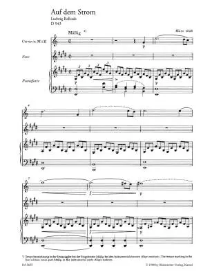 Auf dem Strom D. 943 Op. Post 119 - Schubert - Voice/F Horn/Piano - Book