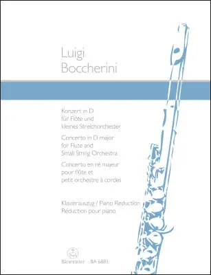 Baerenreiter Verlag - Concerto in D Major Op. 27 - Boccherini - Flute/Piano - Book