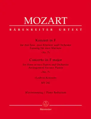 Concerto No. 7 in F Major K. 242 \'\'Lodron Concerto\'\' - Mozart - 2P4H - Book