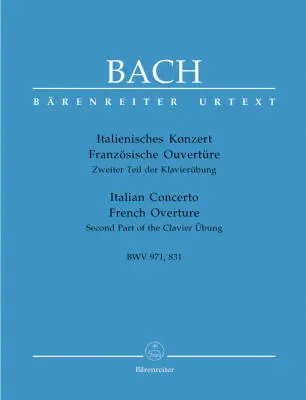 Baerenreiter Verlag - Italian Concerto / French Overture BWV 971, BWV 831 - Bach - Piano - Book