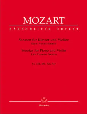 Baerenreiter Verlag - Sonatas K. 454, 481, 526, 547 - Mozart - Violin/Piano - Book