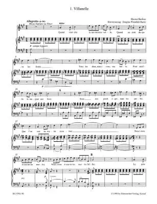 Les Nuits d\'Ete Op. 7 Holoman 81b - Berlioz - High Voice, Orchestra - Vocal Score