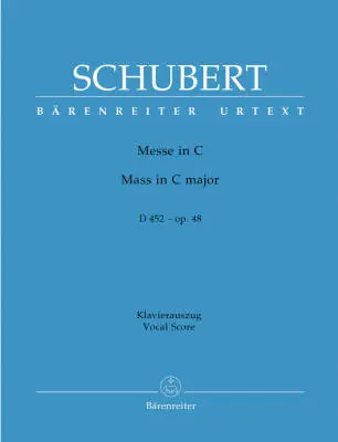Baerenreiter Verlag - Mass in C Major Op. 48 D 452 - Schubert - Vocal Score, Urtext Edition - Soloists, Mixed Choir, Orchestra