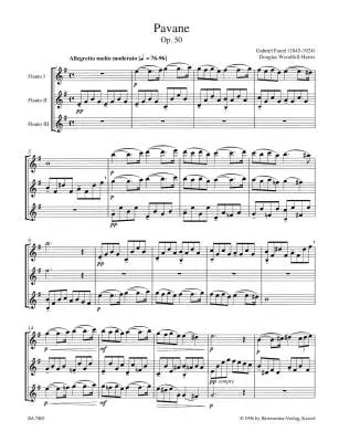 Pavane for 3 Flutes - Faure - Performance Score - Flute