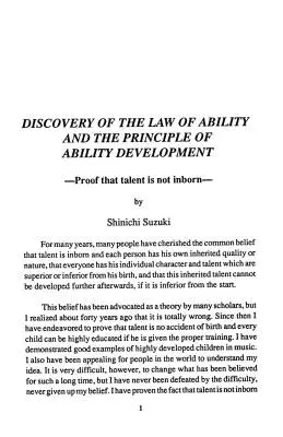 Shinichi Suzuki: His Speeches and Essays - Book