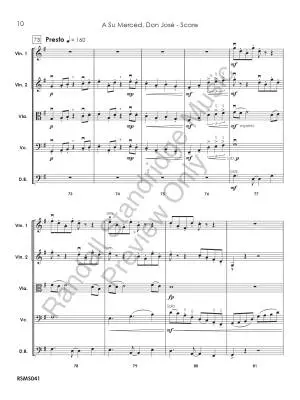 A su Merced, Don Jose - Donjuan - String Orchestra - Gr. 4.5