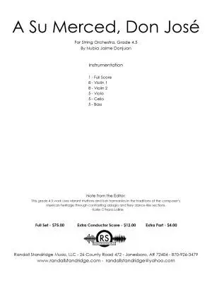 A su Merced, Don Jose - Donjuan - String Orchestra - Gr. 4.5
