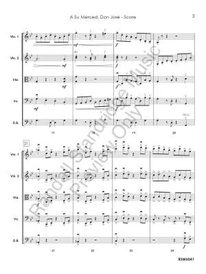A su Merced, Don Jose - Donjuan - String Orchestra - Gr. 4.5