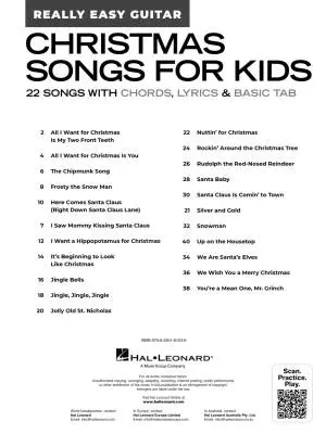 Christmas Songs for Kids: Really Easy Guitar - Book