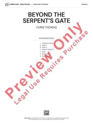 Beyond the Serpent\'s Gate - Thomas - String Orchestra - Gr. 3
