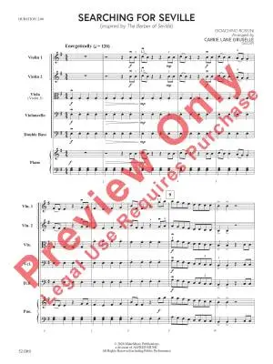 Searching for Seville - Rossini/Gruselle - String Orchestra - Gr. 1
