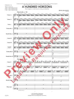 A Hundred Horizons - Balmages - String Orchestra - Gr. 2; 3-4