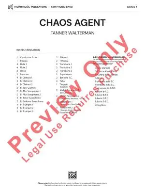 Chaos Agent - Walterman - Concert Band - Gr. 4