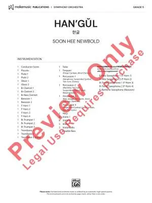Han\'gul - Newbold - Full Orchestra - Gr. 5