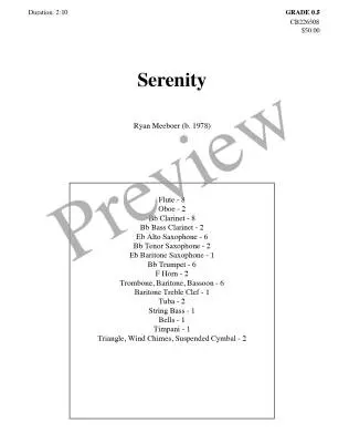 Serenity - Meeboer - Concert Band - Gr. 0.5