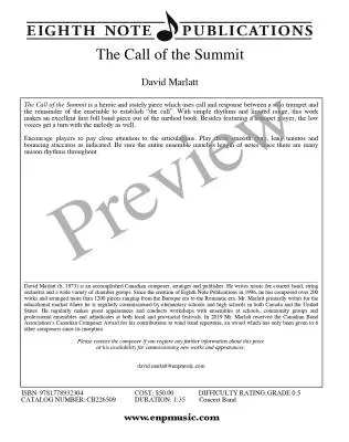 The Call of the Summit - Marlatt - Concert Band - Gr. 0.5