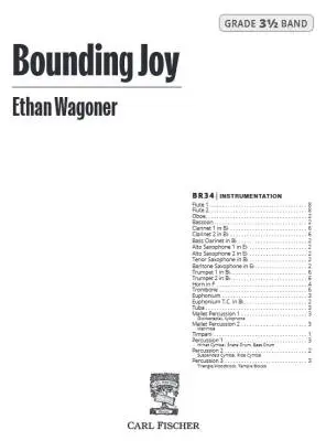 Bounding Joy - Wagoner - Concert Band - Gr. 3.5