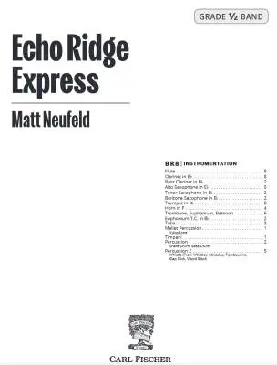 Echo Ridge Express - Neufeld - Concert Band - Gr. 0.5