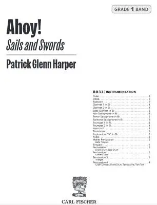 Ahoy! Sails and Swords - Harper - Concert Band - Gr. 1