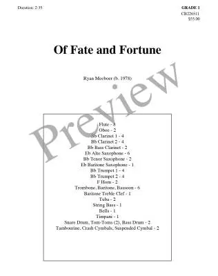 Of Fate and Fortune - Meeboer - Concert Band - Gr. 1