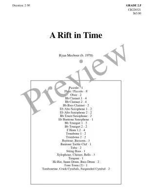 A Rift in Time - Meeboer - Concert Band - Gr. 2