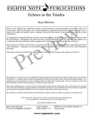 Echoes in the Tundra - Meeboer - Concert Band - Gr. 0.5